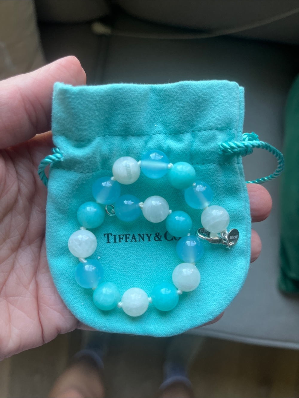 Tiffany & Co. Paloma Picasso Amazonite Moonstone Chalcedony Bead Bracelet